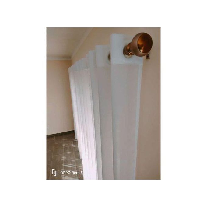 Sheers Curtain 1 Piece White With White Eyelets And Height Of 2.25M For Windows And Doors