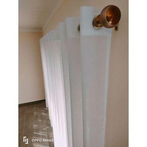 Sheers Curtain 1 Piece White With White Eyelets And Height Of 2.25M For Windows And Doors