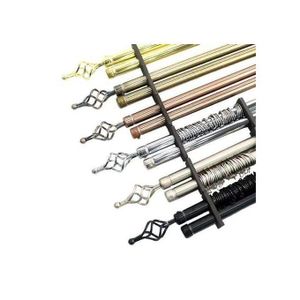 Extendable Curtain Rods SINGLE 2m + FREE Holders And Screws Brass 2mtrs