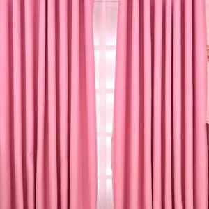PINK CURTAIN FOR WINDOW AND DOOR .