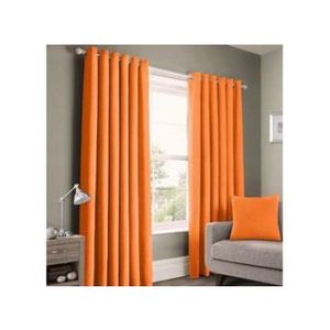 Curtains 2PC ORANGE (1.5M Each) +2M FREE WHITE SHEER