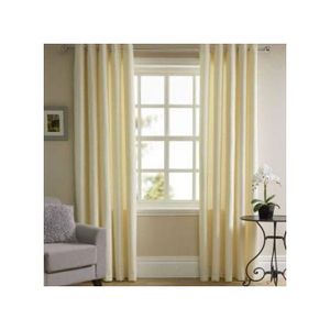 2pcs Blackout Cream curtains (1.5m+1.5m) with 1pc heavy white sheer (2m).All panels have an eyelet header and a height of 2.4m