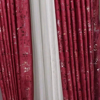 MAROON  blackout VELVET curtain comes in panels of 2pcs  CURTAIN 3M(1.5M+1.5M) and 2m sheer,Both curtain and sheer have eyelet header design and they are long enough to cover your window,with  the height of 225cm.
