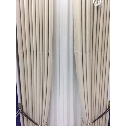 2PCS Modern Window Curtains Cream White Measuring 2M+2M With A 1Pc Sheer 3M. Ideal For Living Room/bedroom/dining Room/study Room/home Office (exclusive Sheer). With White Plastic Eyelets