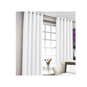 WHITE CURTAIN 2Pcs (1.5m each) with 2M WHITE SHEER For living room window and door