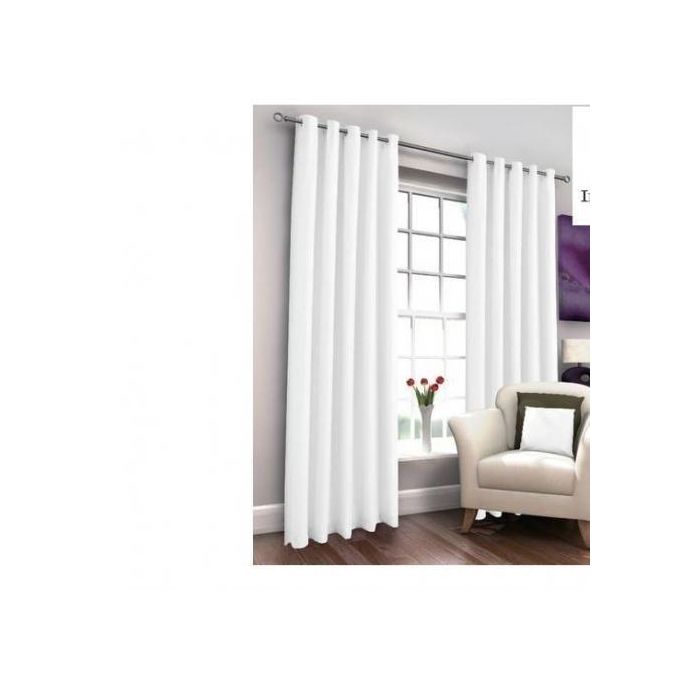 1pc Stylish 1Pc White Curtain For Window 1M (Fully Stitched With Eyelet Headers) (100CMX225CM)