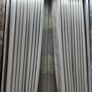 2pcs Textured Curtain (Each 1.5M) with 1Pc Sheer 1.5M