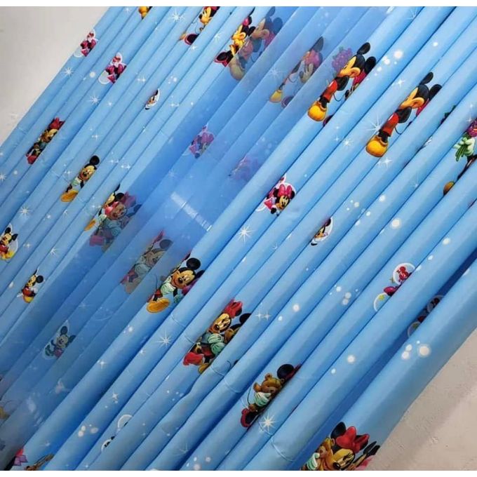 Modern Cartoon Curtain For Kids 2PCs Curtain (2m Each) And 3m Sheer.