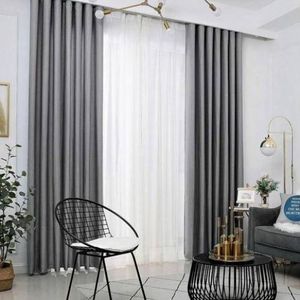 1Pc Grey Curtain For Window And Door 