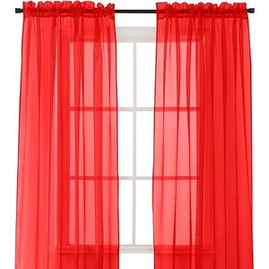 Red sheer for window and door