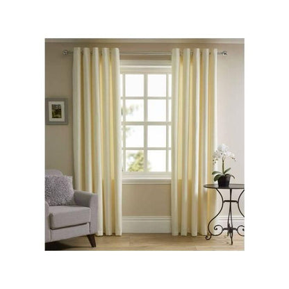 Curtains 2Pc CREAM (1.5M Each) +2M  FREE WHITE SHEER