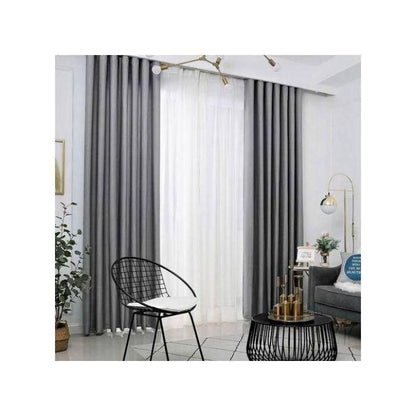 1PC GREY BLACKOUT CURTAIN FOR WINDOW (Excludes Sheer) (One Panel Per Item) 800cm X 225cm (Order Two Items For Appearance Similar To The Picture)  (800cmx225cm)