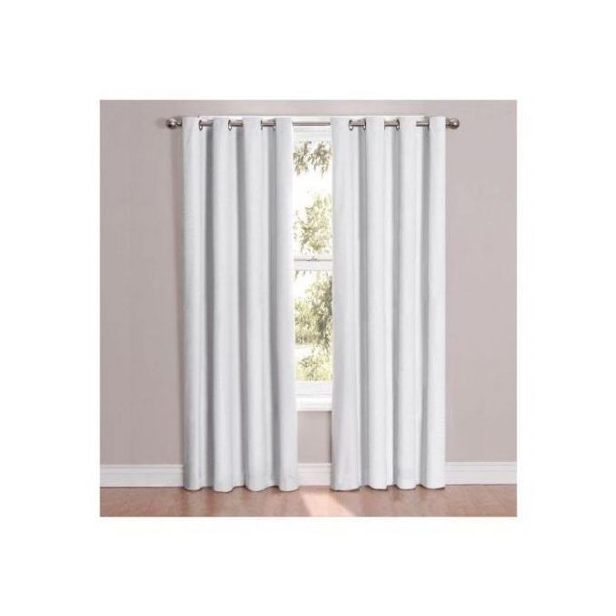 1pc 2M Stylish White Curtain For Window (Fully Stitched With Eyelet Headers)