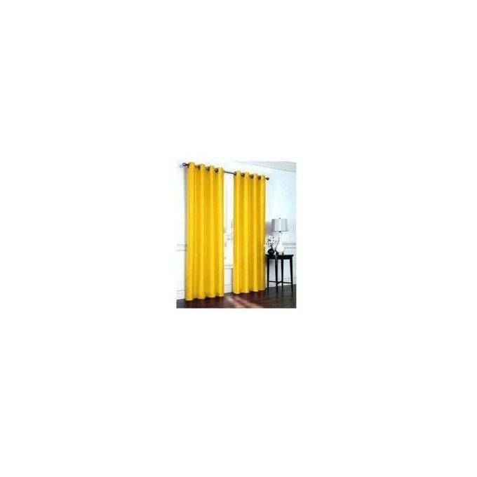 Curtain 2PC Mustered yellow (1.5M Each) + FREE SHEER
