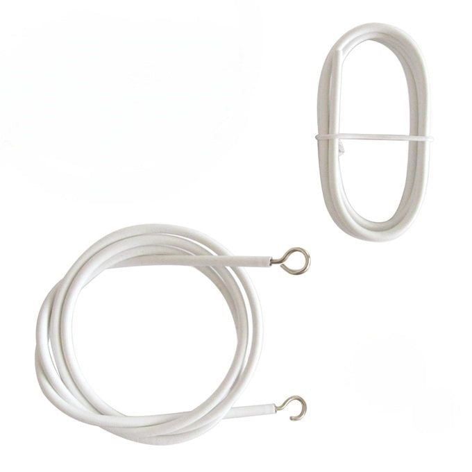 Curtain Window Cord Cable (1.5 Meters  long) + 10 Free Hooks