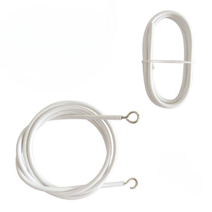 Curtain Window Cord Cable (1.5 Meters  long) + 10 Free Hooks