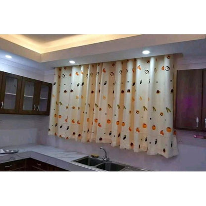 TWO Pieces 1.5M curtain 1PCS marching sheer measuring 2m for kitchen window