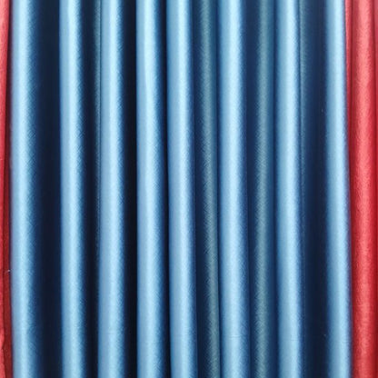 2Pc NEW Blue Embossed Blackout Curtains (1.5m+1.5m) with 1pc of Heavy White Sheer (2m), All Panels have an Eyelet Header and a Height of 2.4