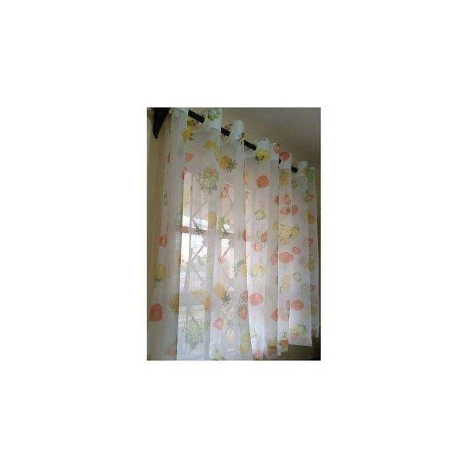 2Pcs Floral Kitchen sheer each measuring 1.5n in length and 1.3m in height, with Eyelet Header