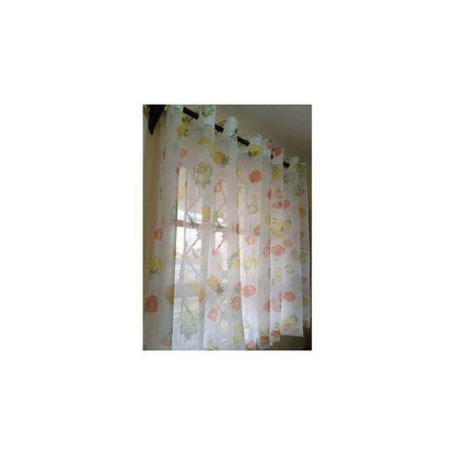 2Pcs Floral Kitchen sheer each measuring 1.5n in length and 1.3m in height, with Eyelet Header