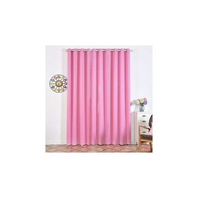Pink CURTAINS 2Pcs (1.5m Each) Each 2M WHITE SHEER with FREE 2m single Curtain Rod – Elegant Window Drapes for Living Room & Bedroom