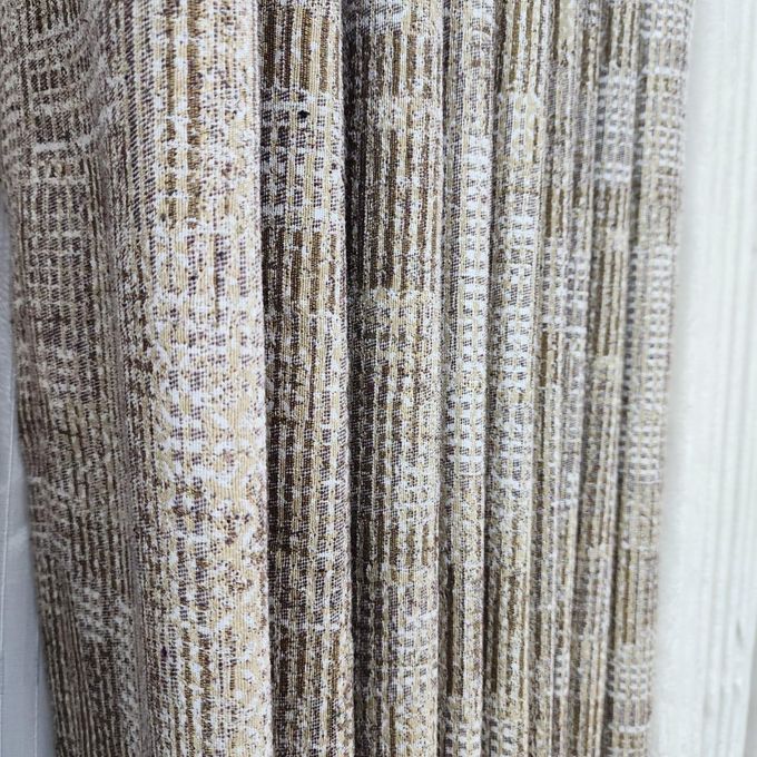 2pcs Textured Curtain (Each 1.5M) with 1Pc Sheer 1.5M