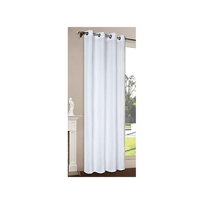 White CURTAINS 2Pcs (1.5m Each) Each 2M WHITE SHEER With FREE 2m Single Curtain Rod – Elegant Window Drapes For Living Room & Bedroom