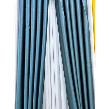 Luxury 3Pcs Blackout petrol BLUE  Curtains Set with Premium Heavy Sheer – Heavy Fabric for Windows & Doors – 1.5m x2 Panels + 1 Sheer