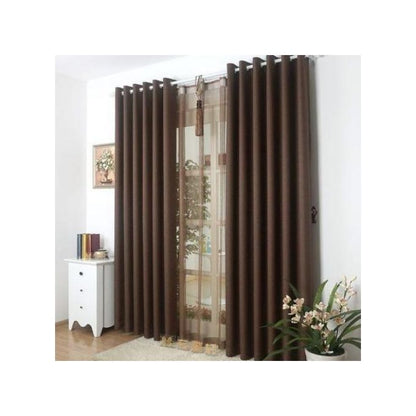 2Pcs Brown Curtains (2M+2M) For Window And Door. Sheer Excluded