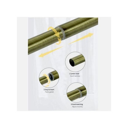 Modern Adjustable Double Rods- Antique Brass