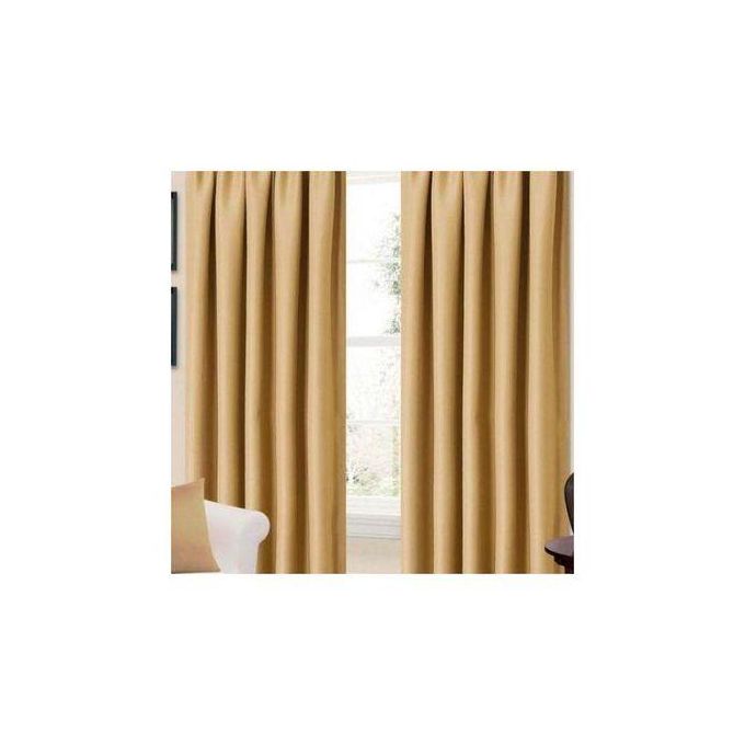 BEIGE CURTAINS 2Pcs (1.5m)each 2M WHITE SHEER For Living Room Window And Door