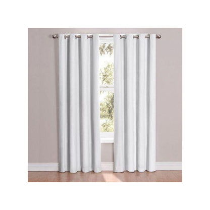 One Panel Of White (1.5m)  Window Curtains For Living Room Fully Stitched With A Plastic Eyelet Header For Use With A Curtain Rod