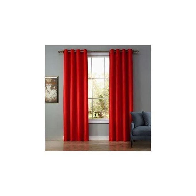 Red Curtain For Window And Door