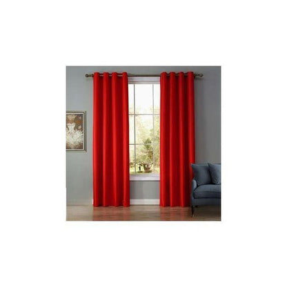Red Curtain For Window And Door