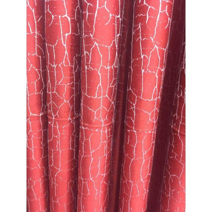 2pcs 0F 3M RUBY RED Floral Blackout Curtain 1.5M Each NEW ARRIVALS AND COMES WITH 2M FREE SHEER