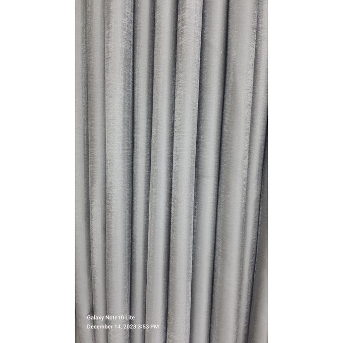 2PCS Modern Window Curtains Light Grey Measuring 2M+2M With A 1Pc Sheer 3M. Ideal For Living Room/bedroom/dining Room/study Room/home Office (exclusive Sheer). With White Plastic Eyelets