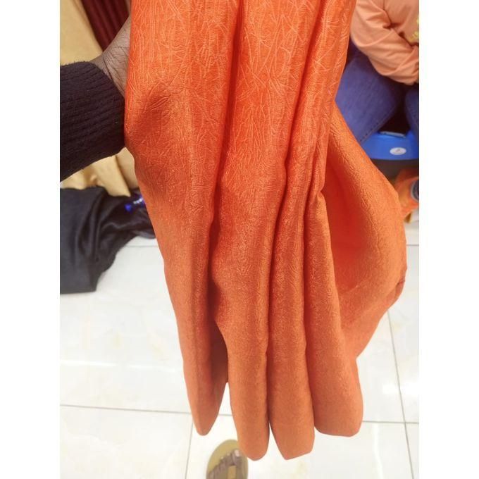 Curtains 2PC ORANGE (1.5M Each) +2M FREE WHITE SHEER