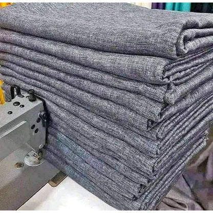 GREY CURTAINS(ngunia) 2Pcs (1.5m Each) With 2M HEAVY WHITE SHEER For Living Room Window And Door