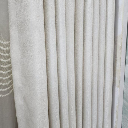 2pcs Textured Curtain (Each 1.5M) with 1Pc Sheer 1.5M