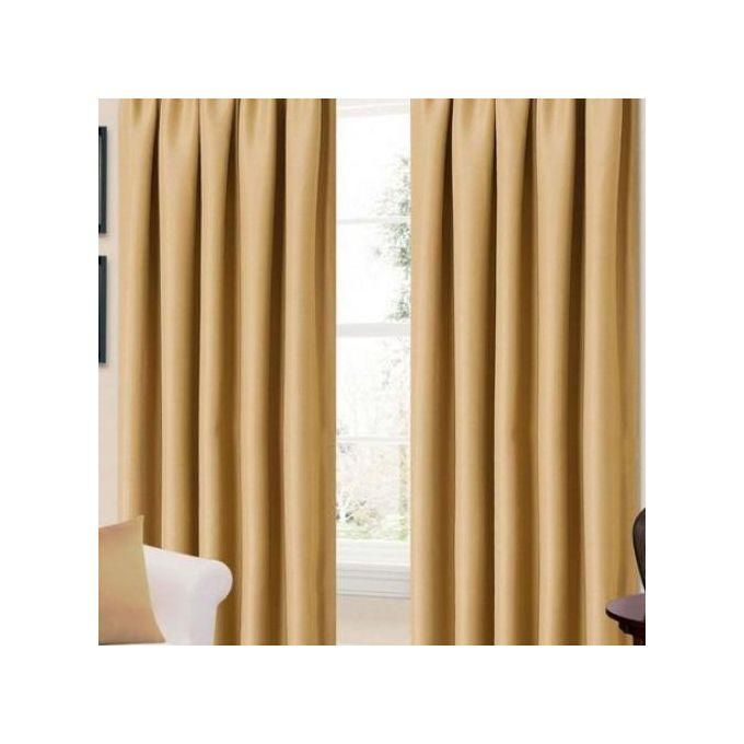 2Pcs Beige Curtains (1.5M +1.5M) + 1Pc FREE SHEER (2M)