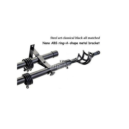 4m Adjustable curtain rod  Double Adjustable + FREE Holders And Screws