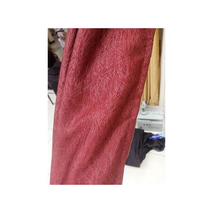 Maroon Curtain (3M) (2Panels,each 1.5M) +FREE SHEER.