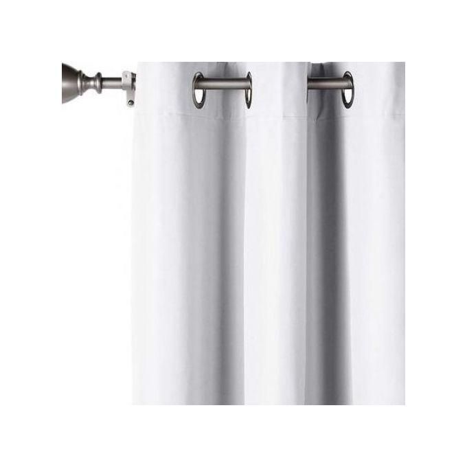 2pcs White Blackout Curtain (1.5m +1.5m) with a 2m Free sheer