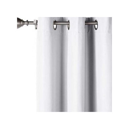2pcs White Blackout Curtain (1.5m +1.5m) with a 2m Free sheer