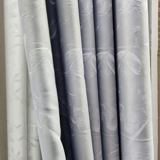 2pcs Textured Curtain (Each 1.5M) with 1Pc Sheer 1.5M