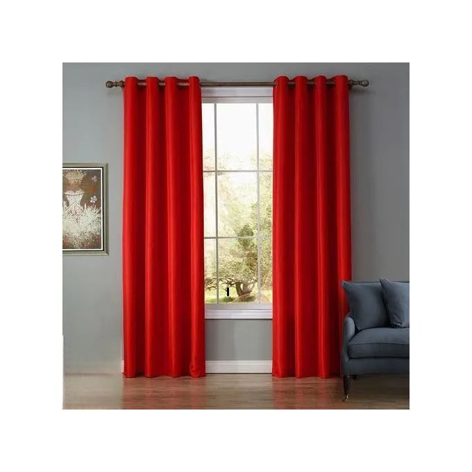 Red Curtain For Window And Door