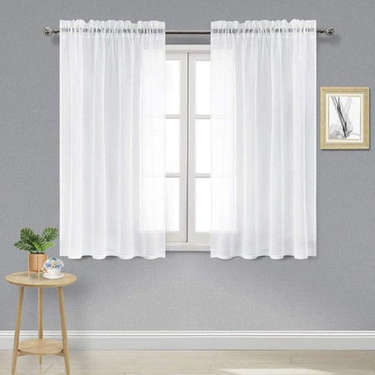 Grey curtain and white Sheer H 120cm