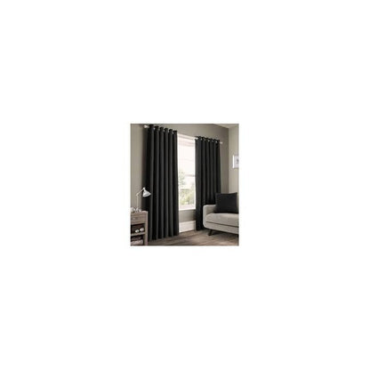 2Pcs Curtains  black (1.5M Each) + 1Pc FREE  WHITE SHEER 2M