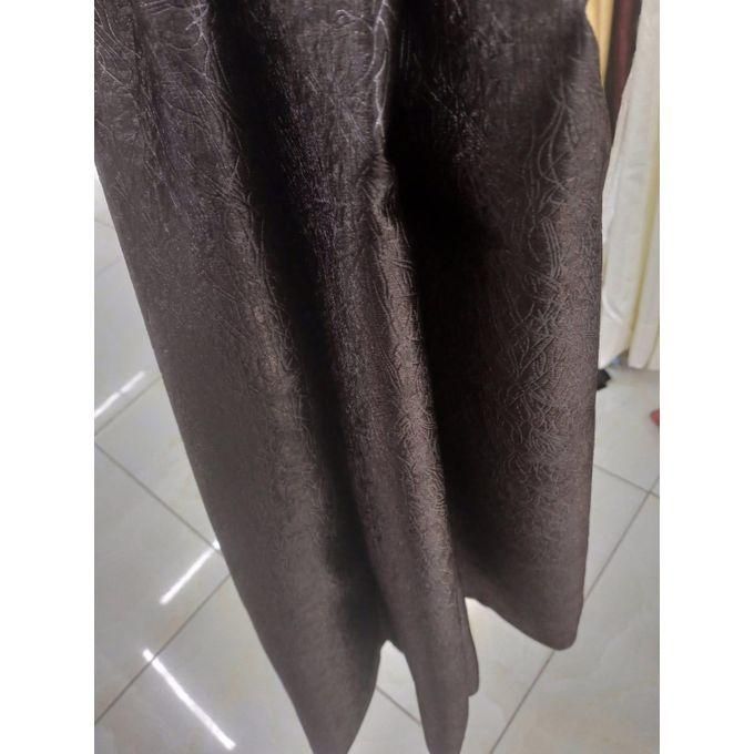 BROWN CURTAINS 2Pcs (1.5m Each) With 2M WHITE HEAVY  SHEER For Living Room Window And Door