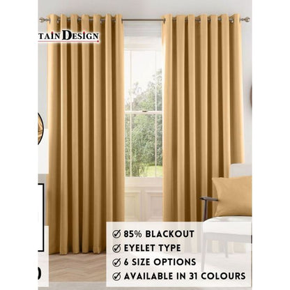 Beige Curtains 2Pcs 1.5M Each And  1pc White Light Sheer+ Free Magnetic  Tieback